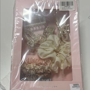 Gold and Cream Hair Accessories Set